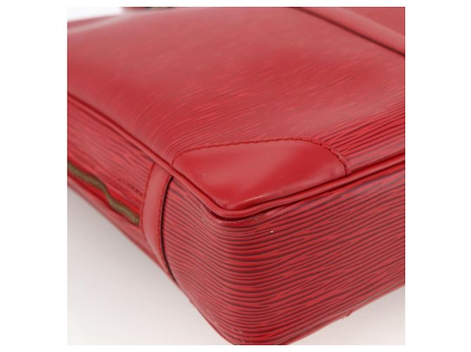 LOUIS VUITTON Epi Porta Documenti da Viaggio Borsa Business Rossa M54477 LV Auth LNZ498 Rosso - vista 14