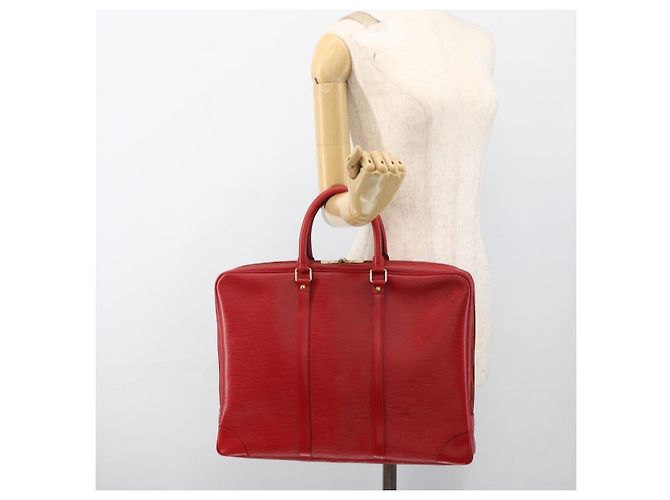 LOUIS VUITTON Epi Porta Documenti da Viaggio Borsa Business Rossa M54477 LV Auth LNZ498 Rosso - vista 24