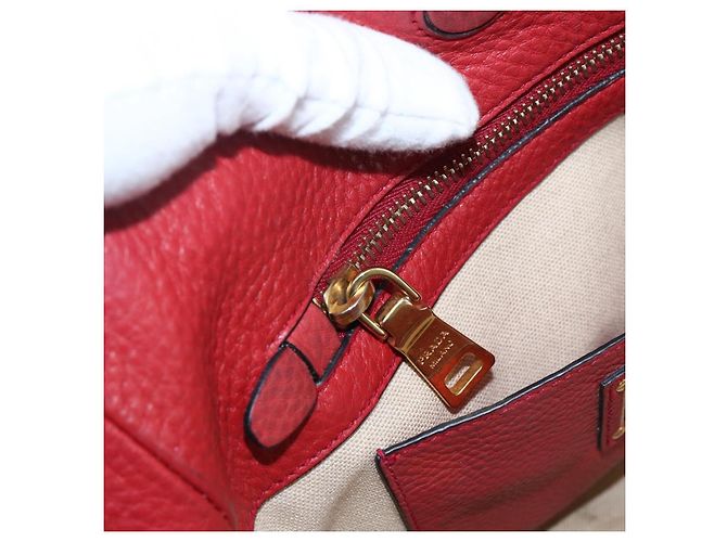 Prada Borsa Tote in Pelle Rossa Oro Auth mr2039 Rosso D'oro - vista 20