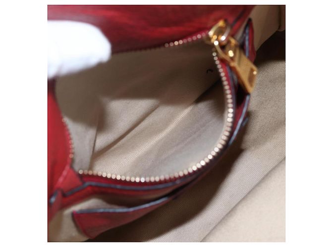 Prada Borsa Tote in Pelle Rossa Oro Auth mr2039 Rosso D'oro - vista 21