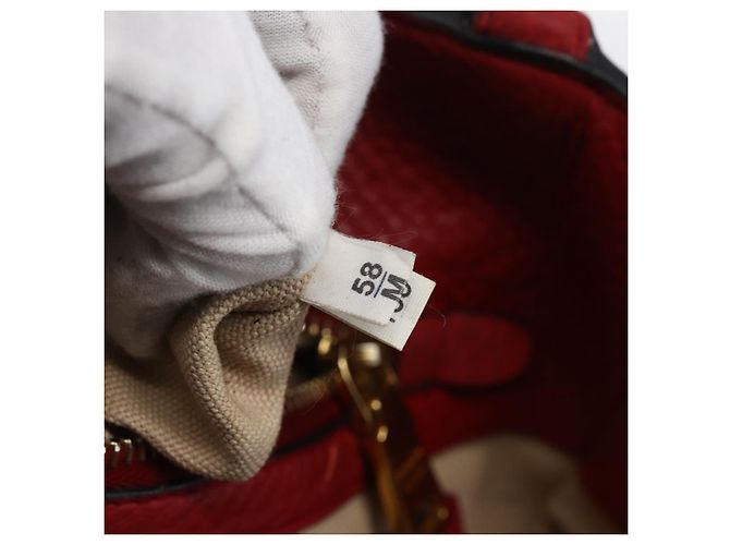 Prada Borsa Tote in Pelle Rossa Oro Auth mr2039 Rosso D'oro - vista 24