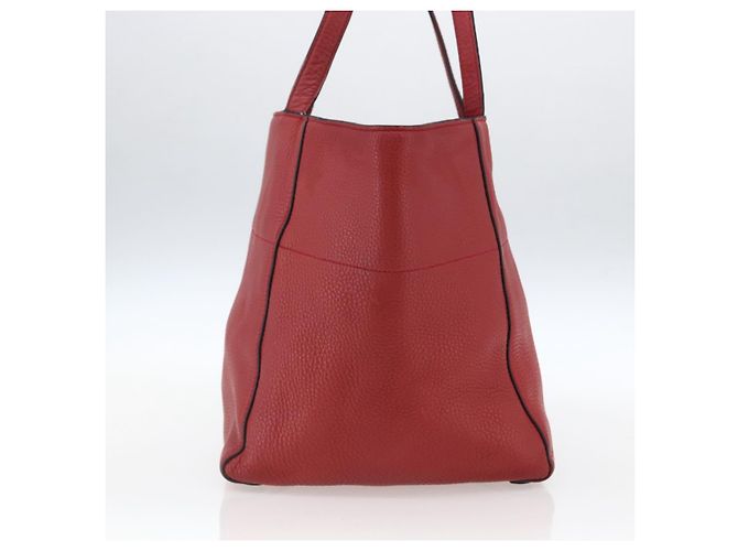 Prada Borsa Tote in Pelle Rossa Oro Auth mr2039 Rosso D'oro - vista 4