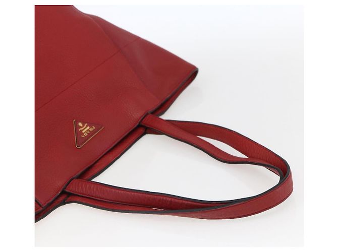 Prada Borsa Tote in Pelle Rossa Oro Auth mr2039 Rosso D'oro - vista 7