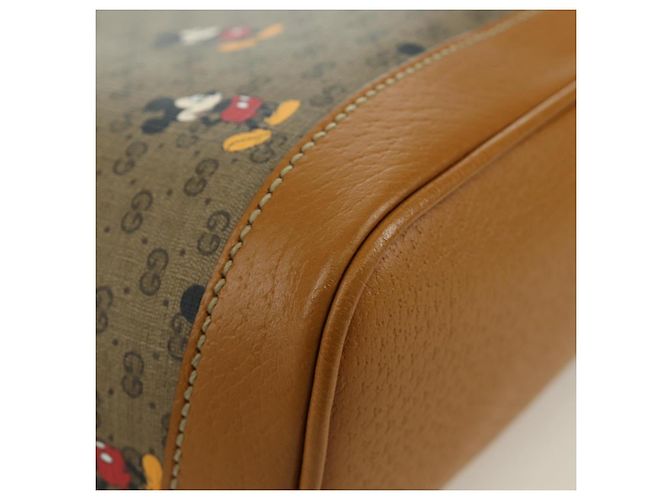 GUCCI Micro GG Supreme Disney Rucksack aus PVC Beige Gold 552884 Auth 171451SAM Golden - Ansicht 12