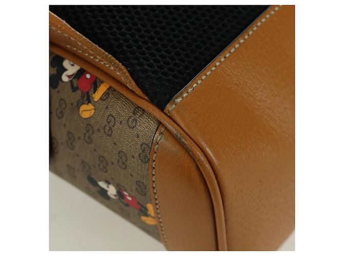 GUCCI Micro GG Supreme Disney Rucksack aus PVC Beige Gold 552884 Auth 171451SAM Golden - Ansicht 14