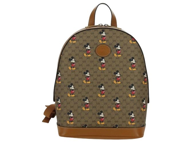 GUCCI Micro GG Supreme Disney Rucksack aus PVC Beige Gold 552884 Auth 171451SAM Golden - Ansicht 2