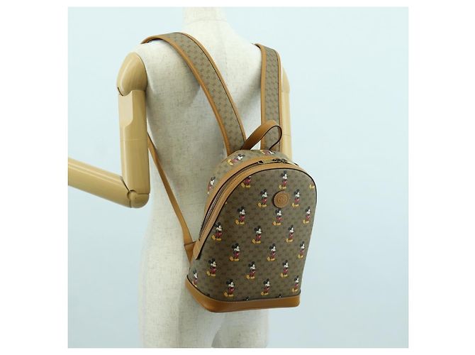 GUCCI Micro GG Supreme Disney Rucksack aus PVC Beige Gold 552884 Auth 171451SAM Golden - Ansicht 25