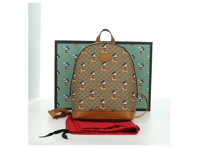 GUCCI Micro GG Supreme Disney Rucksack aus PVC Beige Gold 552884 Auth 171451SAM Golden - Ansicht 26
