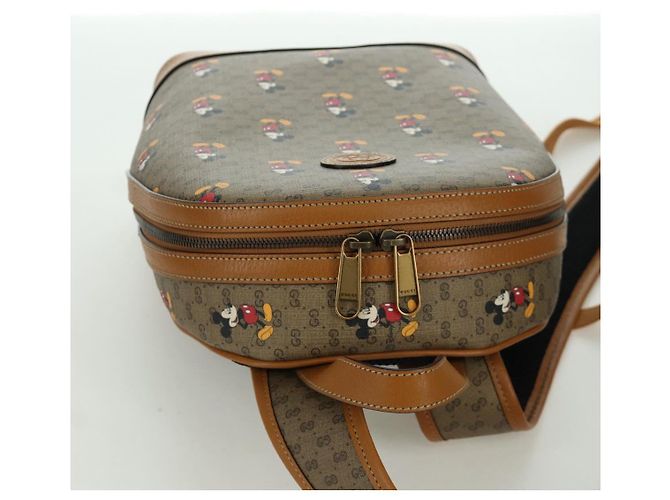 GUCCI Micro GG Supreme Disney Rucksack aus PVC Beige Gold 552884 Auth 171451SAM Golden - Ansicht 6