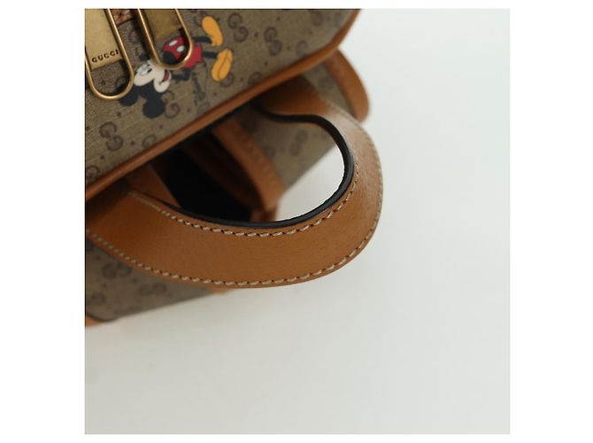 GUCCI Micro GG Supreme Disney Rucksack aus PVC Beige Gold 552884 Auth 171451SAM Golden - Ansicht 9