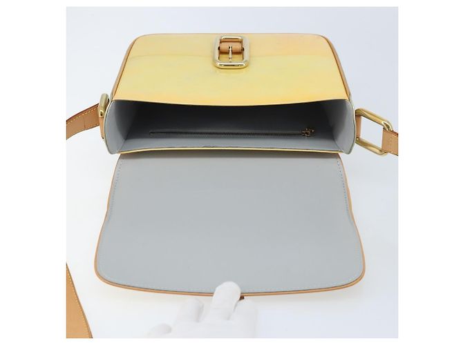 LOUIS VUITTON Borsa a Spalla Monogram Vernis Christie GM Grigio M91148 Auth ki6480 - vista 9
