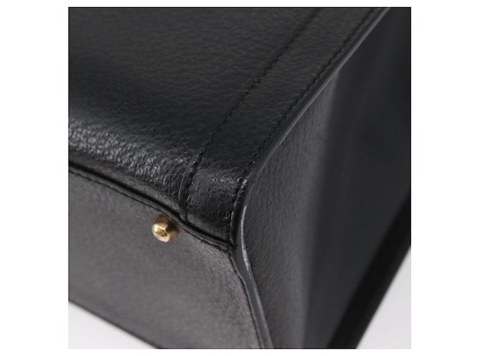 Borsa Tote in Pelle Nera e Oro GUCCI Bamboo 002 0260 Auth LNZ335 Nero D'oro - vista 14