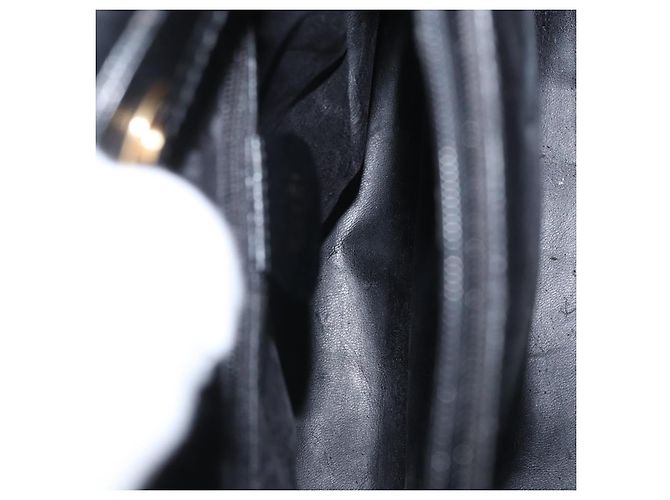 Borsa Tote in Pelle Nera e Oro GUCCI Bamboo 002 0260 Auth LNZ335 Nero D'oro - vista 16