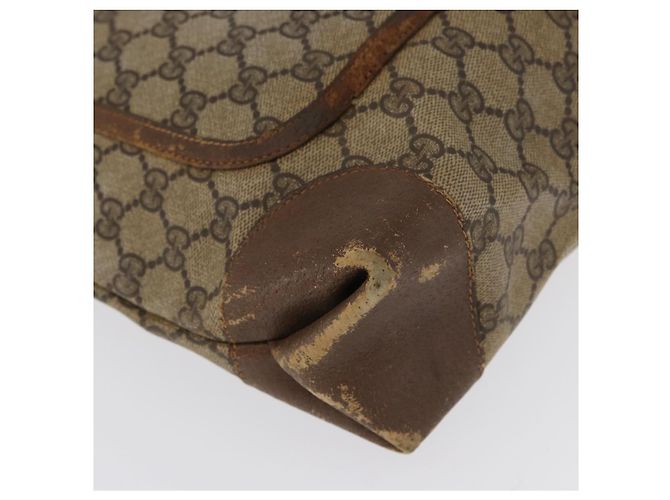 Borsa Sherry Line GG Supreme Web di GUCCI in PVC beige e oro 002 904 0223 Auth 172936 D'oro - vista 11