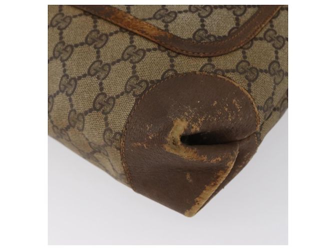 Borsa Sherry Line GG Supreme Web di GUCCI in PVC beige e oro 002 904 0223 Auth 172936 D'oro - vista 12
