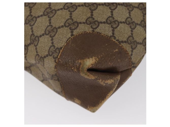 Borsa Sherry Line GG Supreme Web di GUCCI in PVC beige e oro 002 904 0223 Auth 172936 D'oro - vista 14