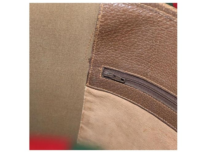 Borsa Sherry Line GG Supreme Web di GUCCI in PVC beige e oro 002 904 0223 Auth 172936 D'oro - vista 18