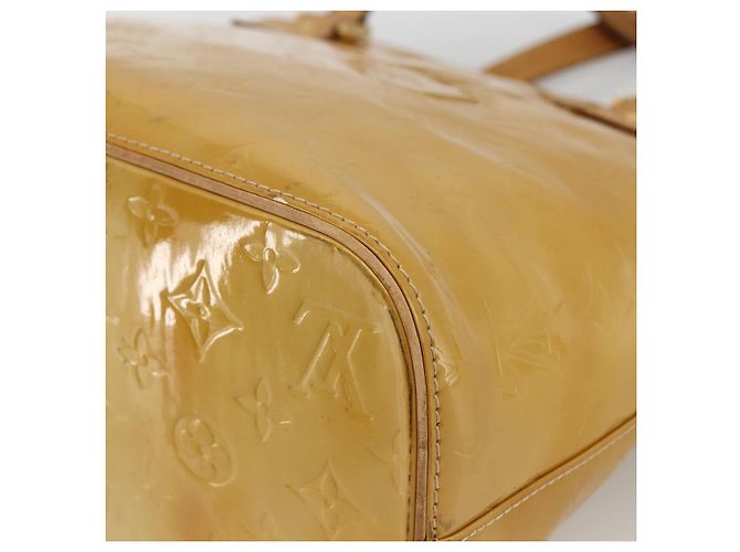 LOUIS VUITTON Borsa a Mano Houston Monogram Vernis Beige M91004 LV Auth LNZ383 - vista 15