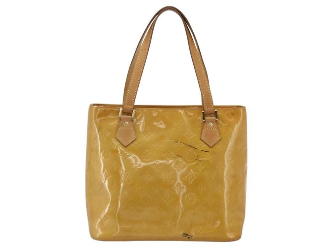 LOUIS VUITTON Borsa a Mano Houston Monogram Vernis Beige M91004 LV Auth LNZ383 - vista 2