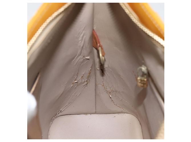 LOUIS VUITTON Borsa a Mano Houston Monogram Vernis Beige M91004 LV Auth LNZ383 - vista 20