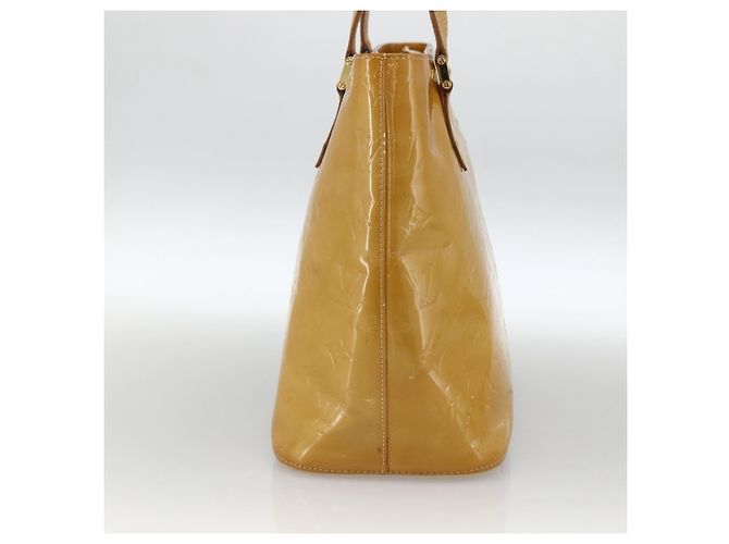 LOUIS VUITTON Borsa a Mano Houston Monogram Vernis Beige M91004 LV Auth LNZ383 - vista 3