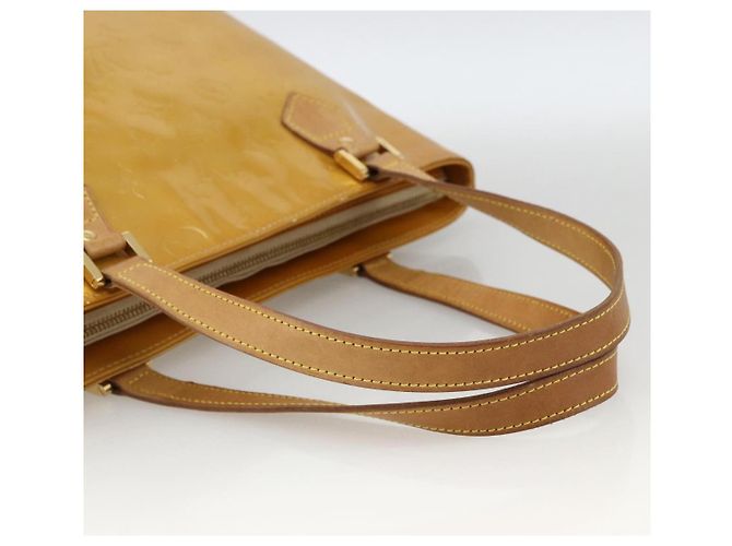 LOUIS VUITTON Borsa a Mano Houston Monogram Vernis Beige M91004 LV Auth LNZ383 - vista 7