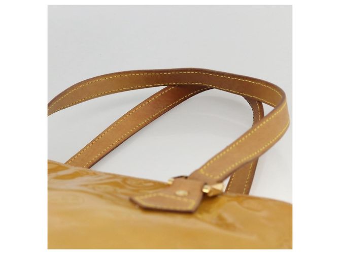 LOUIS VUITTON Borsa a Mano Houston Monogram Vernis Beige M91004 LV Auth LNZ383 - vista 8
