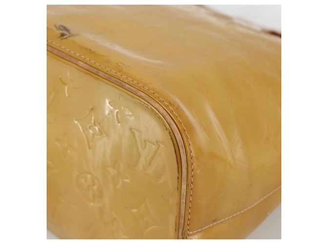 LOUIS VUITTON Borsa a Mano Houston Monogram Vernis Beige M91004 LV Auth LNZ383 - vista 9
