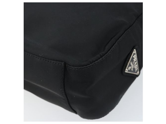 Borsa a Spalla PRADA in Nylon Nero Argento Autentica gh1829 - vista 12
