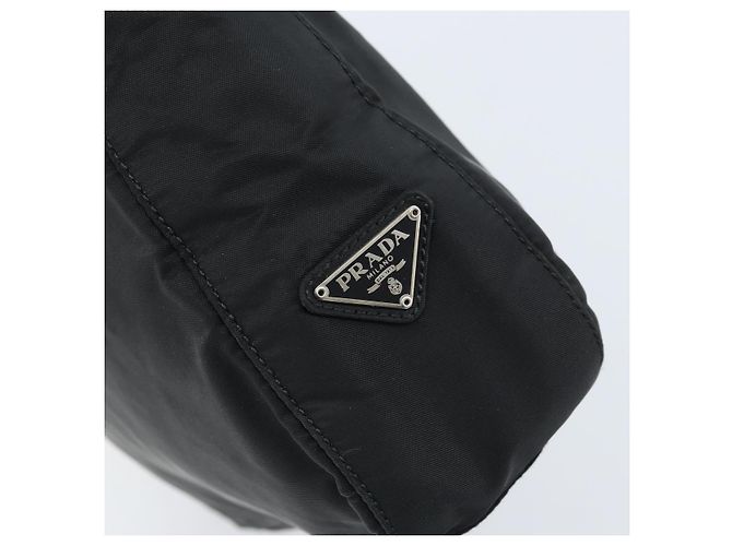 Borsa a Spalla PRADA in Nylon Nero Argento Autentica gh1829 - vista 14