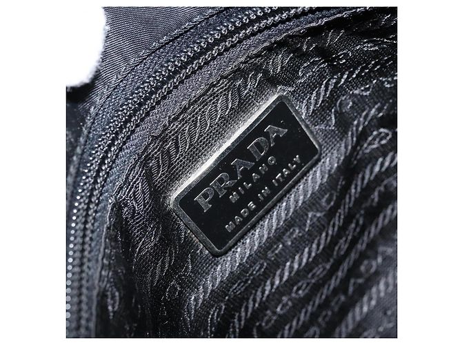 Borsa a Spalla PRADA in Nylon Nero Argento Autentica gh1829 - vista 15
