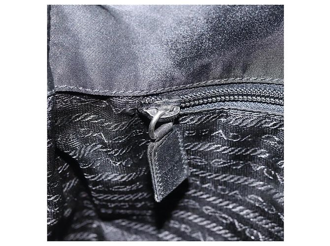 Borsa a Spalla PRADA in Nylon Nero Argento Autentica gh1829 - vista 19