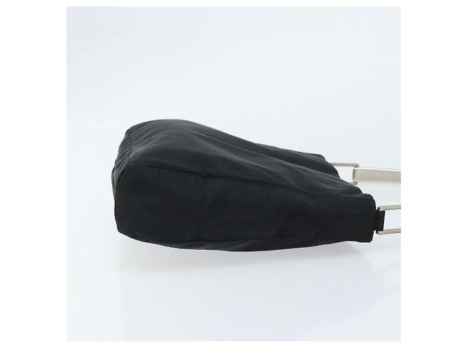 Borsa a Spalla PRADA in Nylon Nero Argento Autentica gh1829 - vista 4