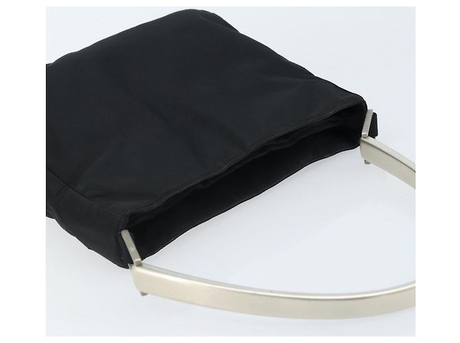 Borsa a Spalla PRADA in Nylon Nero Argento Autentica gh1829 - vista 6