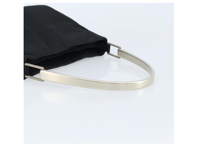 Borsa a Spalla PRADA in Nylon Nero Argento Autentica gh1829 - vista 7
