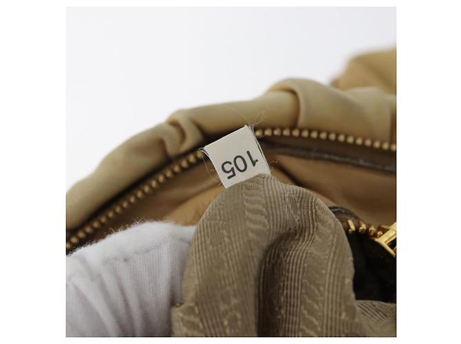 PRADA Borsa a mano in pelle 2 in 1 avorio oro Auth 173213 D'oro Crudo - vista 26