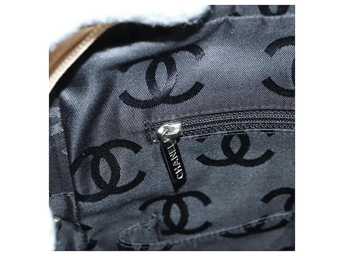 CHANEL Borsa a Spalla Cambon Line Matelassé in Pelle di Agnello Beige Nero CC Auth am10849V - vista 22