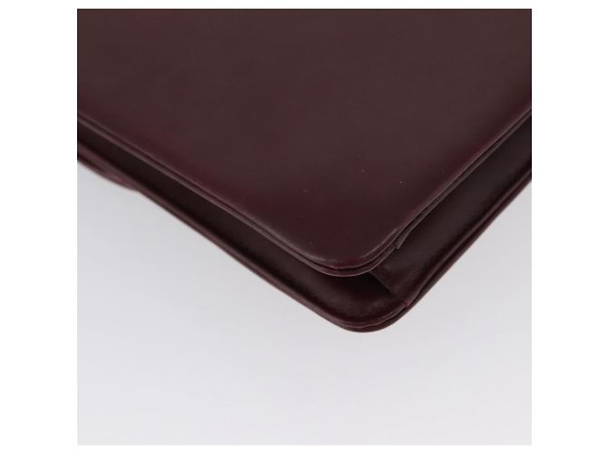 Borsa a Spalla in Pelle Bordeaux con Catena Christian Dior Oro Auth ka2740 - vista 11