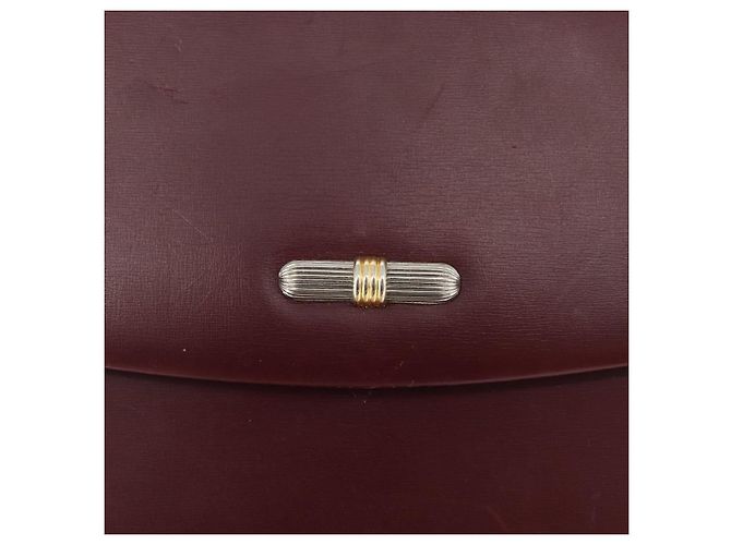 Borsa a Spalla in Pelle Bordeaux con Catena Christian Dior Oro Auth ka2740 - vista 13