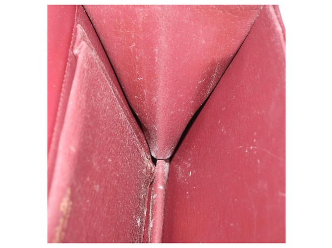 Borsa a Spalla in Pelle Bordeaux con Catena Christian Dior Oro Auth ka2740 - vista 17