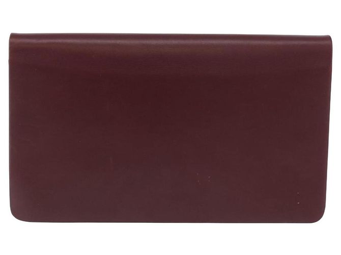 Borsa a Spalla in Pelle Bordeaux con Catena Christian Dior Oro Auth ka2740 - vista 3