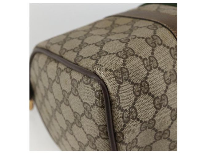 Borsa Boston in PVC beige e oro della linea Sherry GG Supreme di GUCCI 58 02 007 Auth LNZ480 D'oro - vista 11