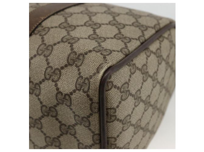 Borsa Boston in PVC beige e oro della linea Sherry GG Supreme di GUCCI 58 02 007 Auth LNZ480 D'oro - vista 12