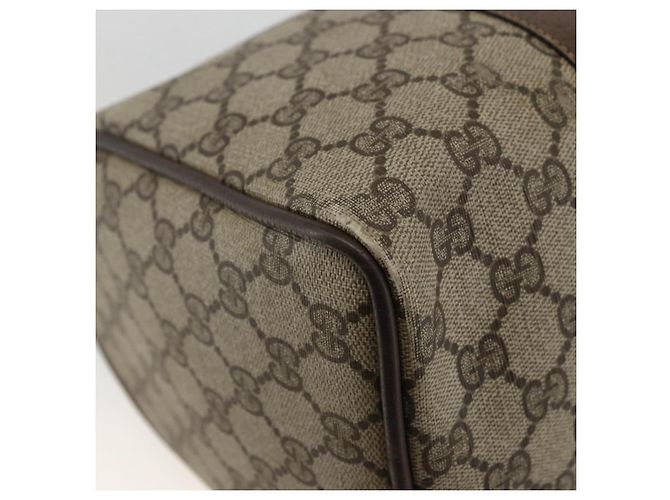 Borsa Boston in PVC beige e oro della linea Sherry GG Supreme di GUCCI 58 02 007 Auth LNZ480 D'oro - vista 13
