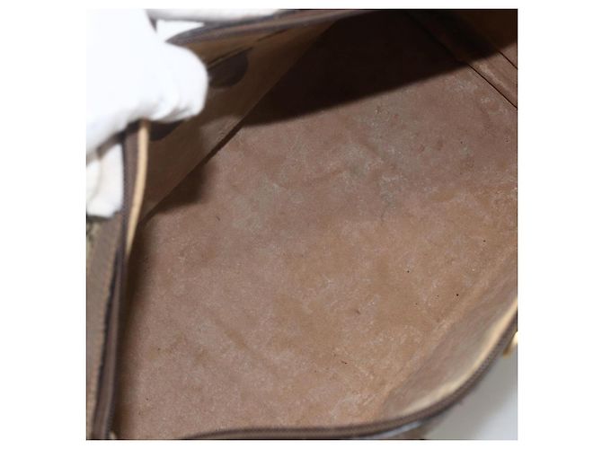 Borsa Boston in PVC beige e oro della linea Sherry GG Supreme di GUCCI 58 02 007 Auth LNZ480 D'oro - vista 17