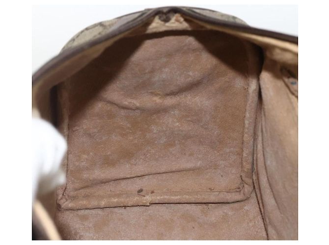 Borsa Boston in PVC beige e oro della linea Sherry GG Supreme di GUCCI 58 02 007 Auth LNZ480 D'oro - vista 19