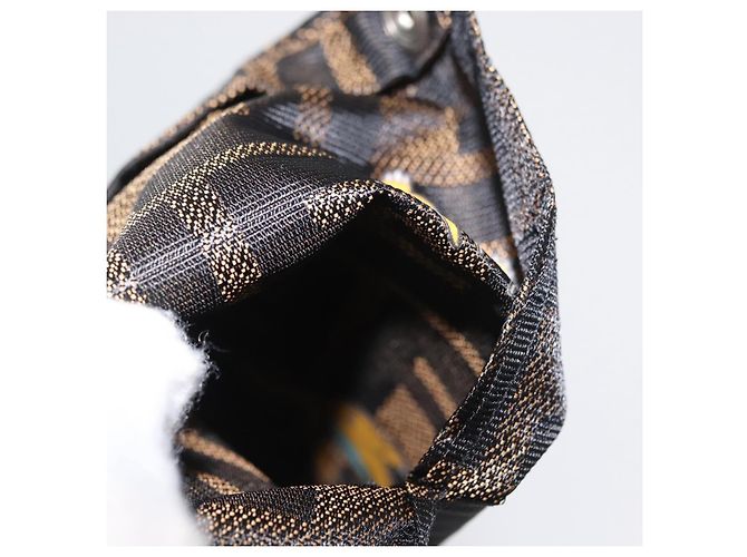 FENDI x FRGMT x POKMON Ombrello Dragonfly in Tela Zucca Nero Auth 166950SM Marrone - vista 21