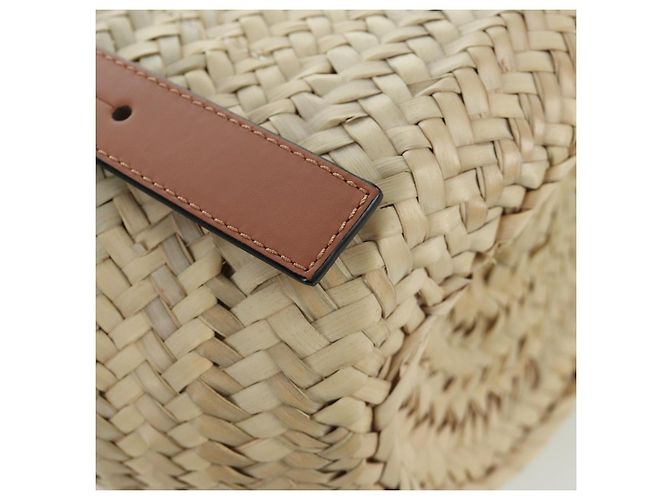 LOEWE - Bolsa Pitch Black Raffia Auth 166974SM Meu Vizinho Totoro do Studio Ghibli Preto Bege - vista 15
