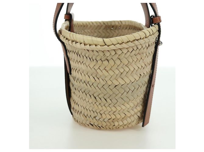 LOEWE - Bolsa Pitch Black Raffia Auth 166974SM Meu Vizinho Totoro do Studio Ghibli Preto Bege - vista 3