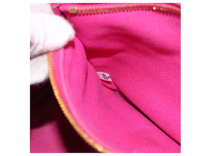 PRADA Borsa Canapa PM in tela 2way Rosa Oro Auth LNZ478 D'oro - vista 24